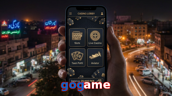 Main screen of Gogame app page for PK players