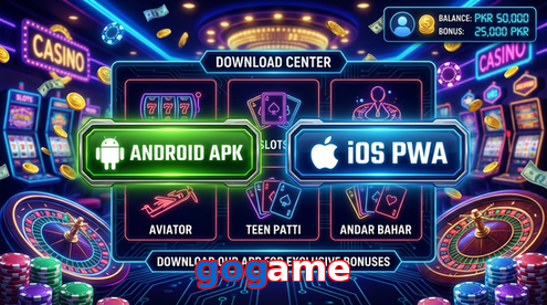 Main screen of Gogame download page for PK players